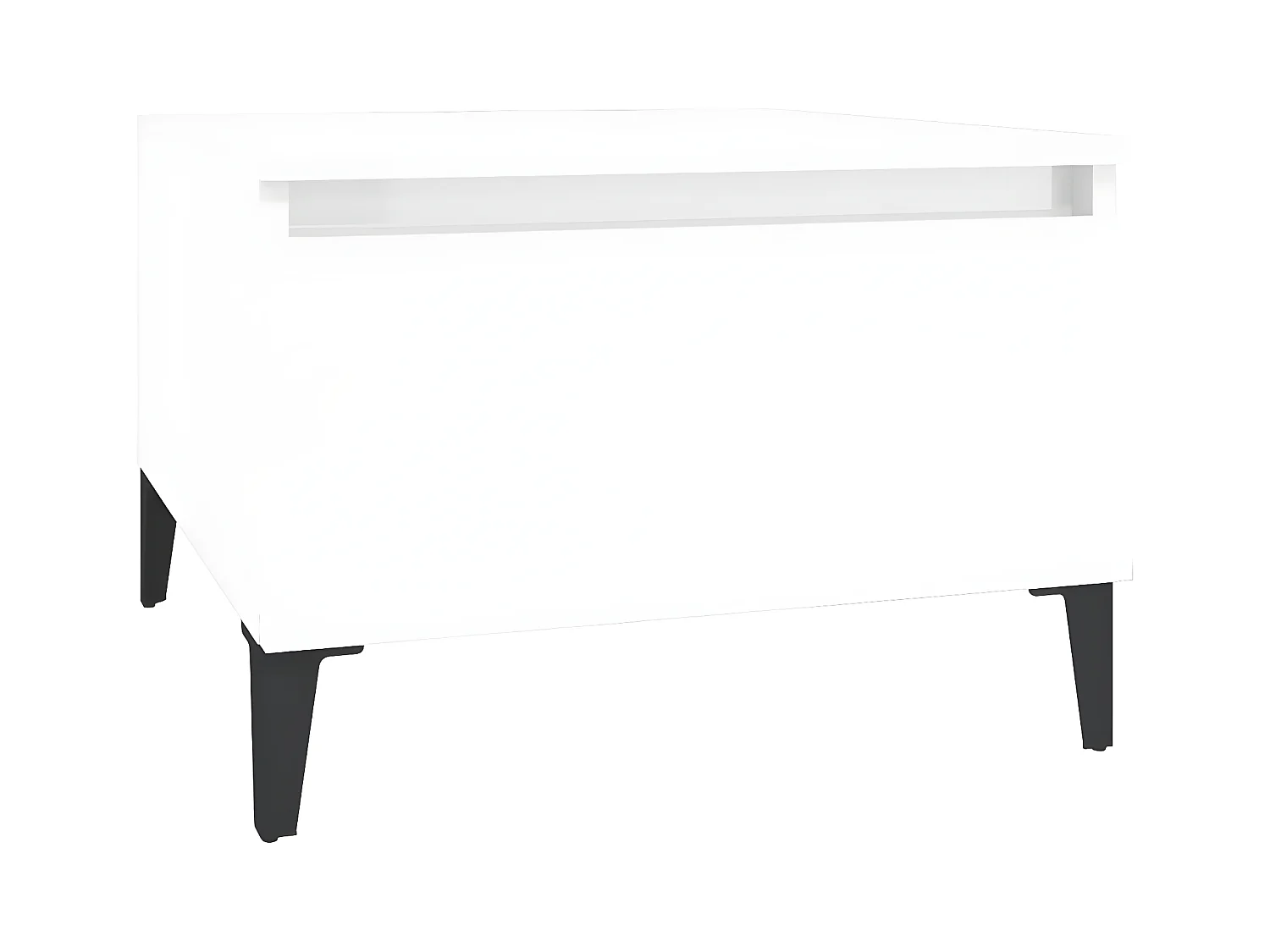 Table d'appoint Blanc brillant 50x46x35 Bois d'ingénierie