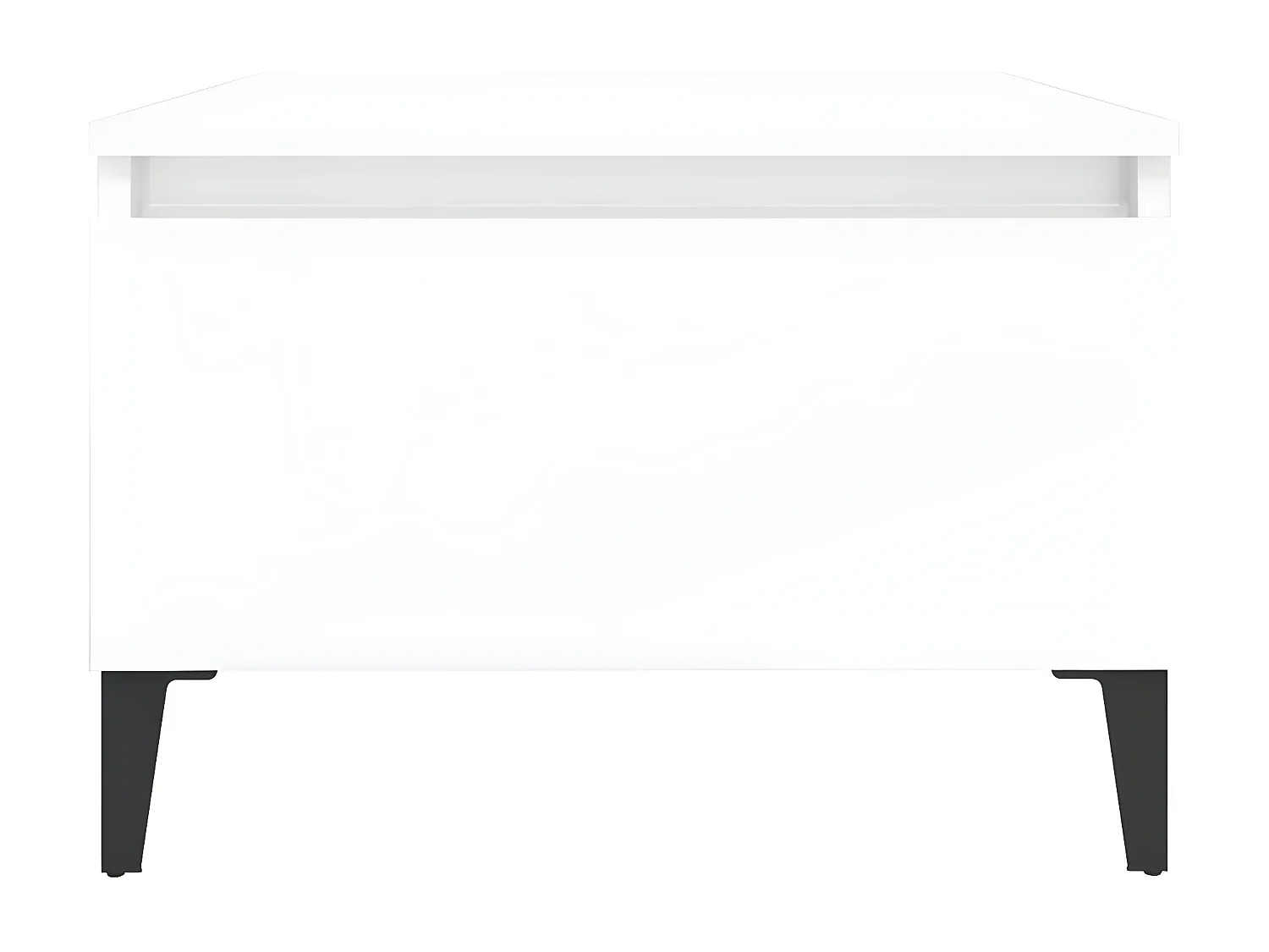 Table d'appoint Blanc brillant 50x46x35 Bois d'ingénierie