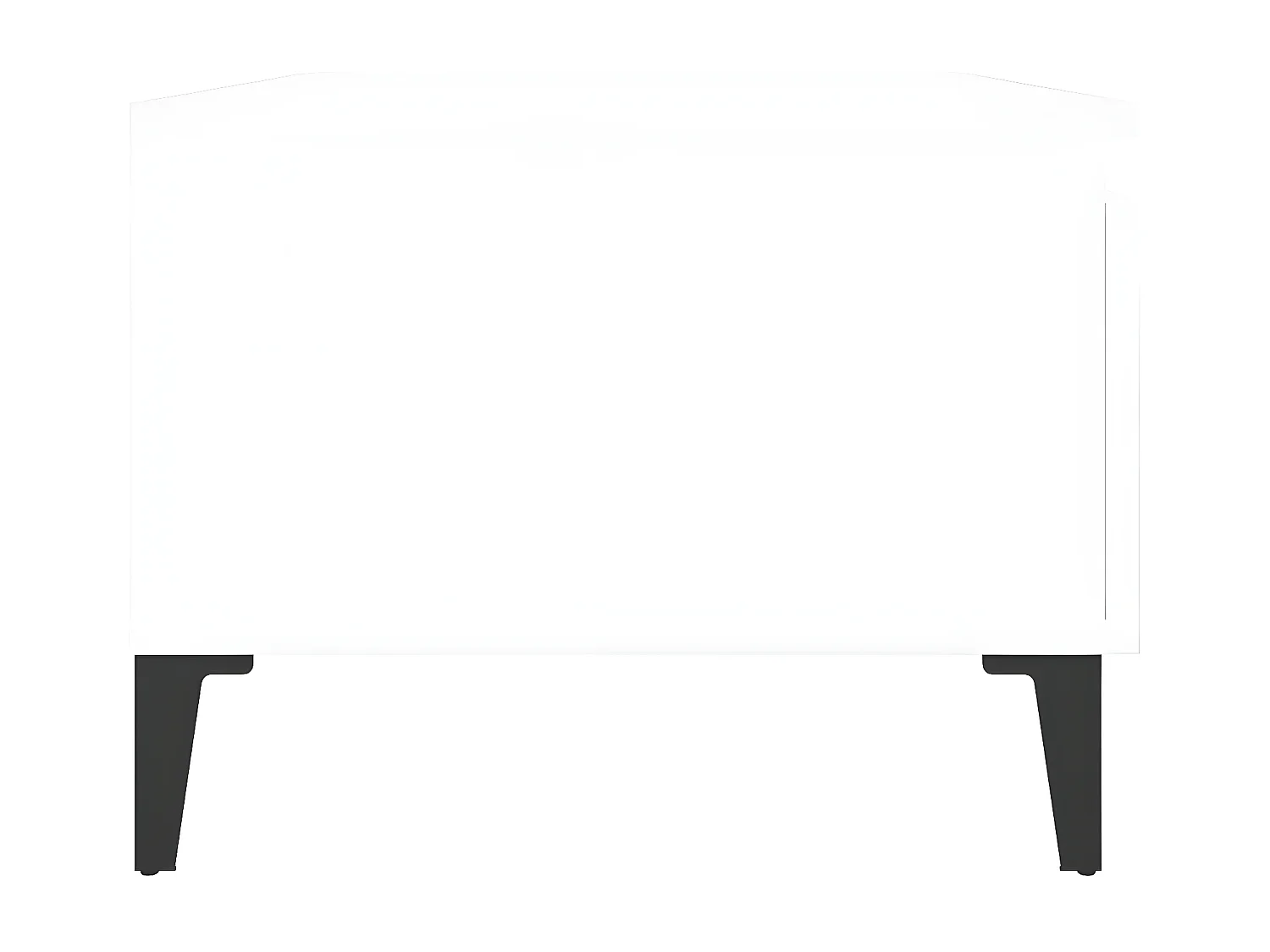 Table d'appoint Blanc brillant 50x46x35 Bois d'ingénierie