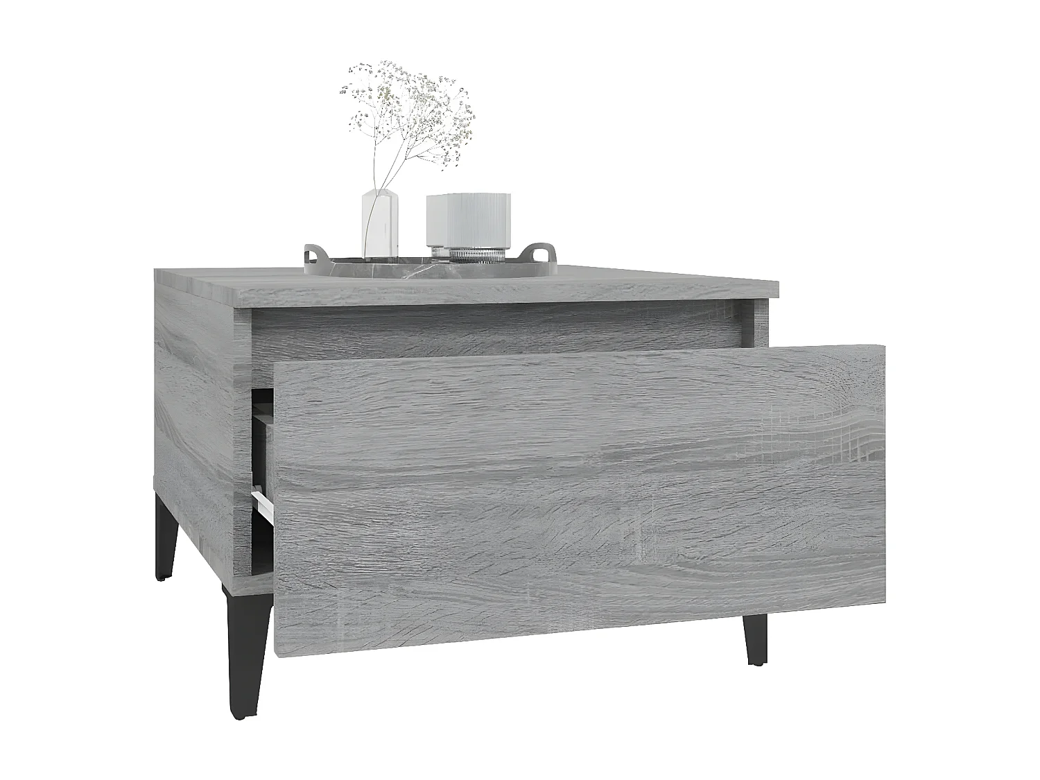 Table d'appoint Sonoma gris 50x46x35 Bois d'ingénierie