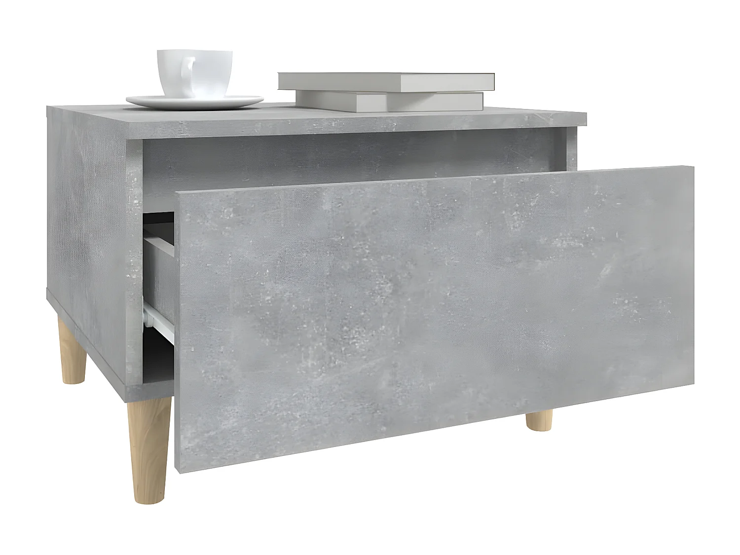 Tables d'appoint 2 pcs Gris béton 50x46x35 Bois d'ingénierie