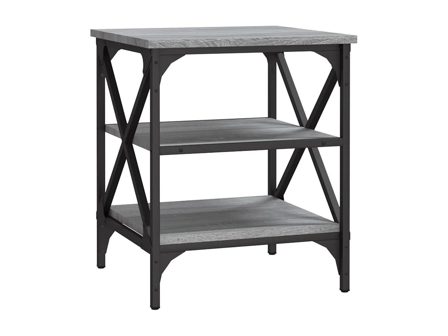 vidaXL Mesas auxiliares 2 uds madera gris Sonoma 40x42x50 cm