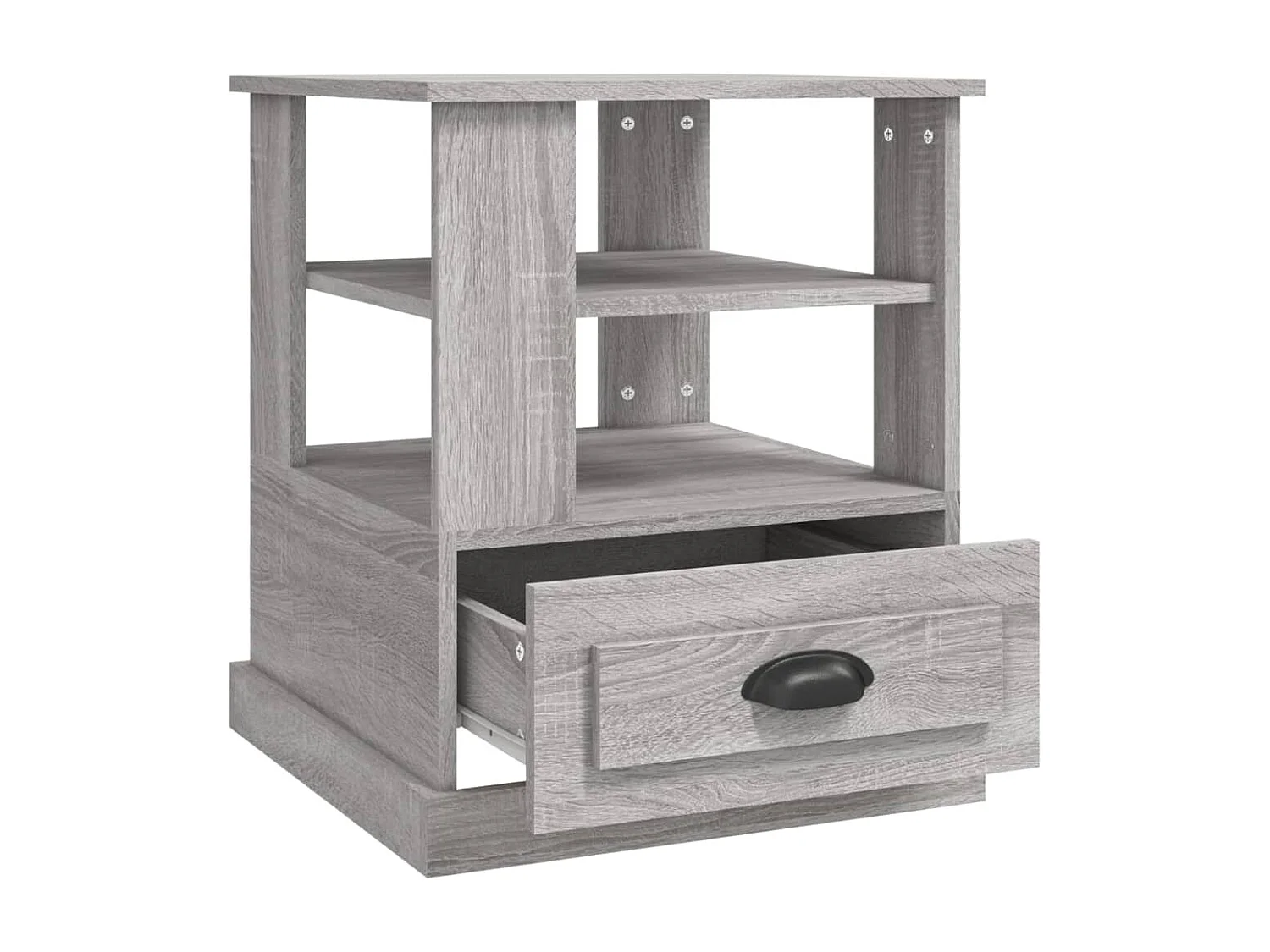 Table d'appoint sonoma gris 50x50x60 bois d'ingénierie