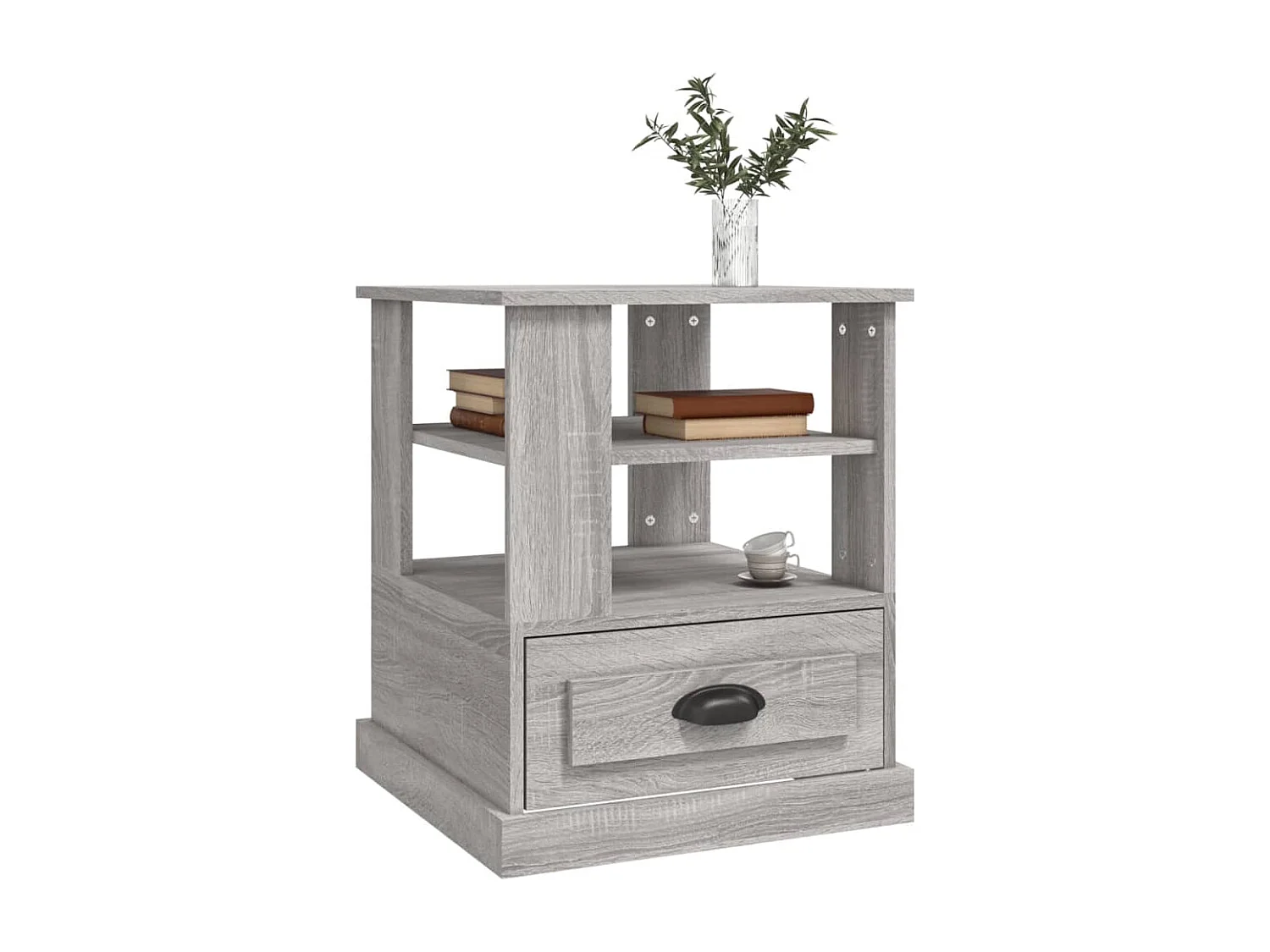 Table d'appoint sonoma gris 50x50x60 bois d'ingénierie