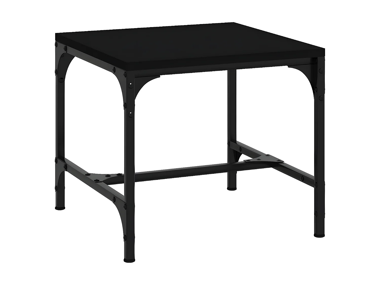 Tables d'appoint 2 pcs Noir 40x40x35 Bois d'ingénierie