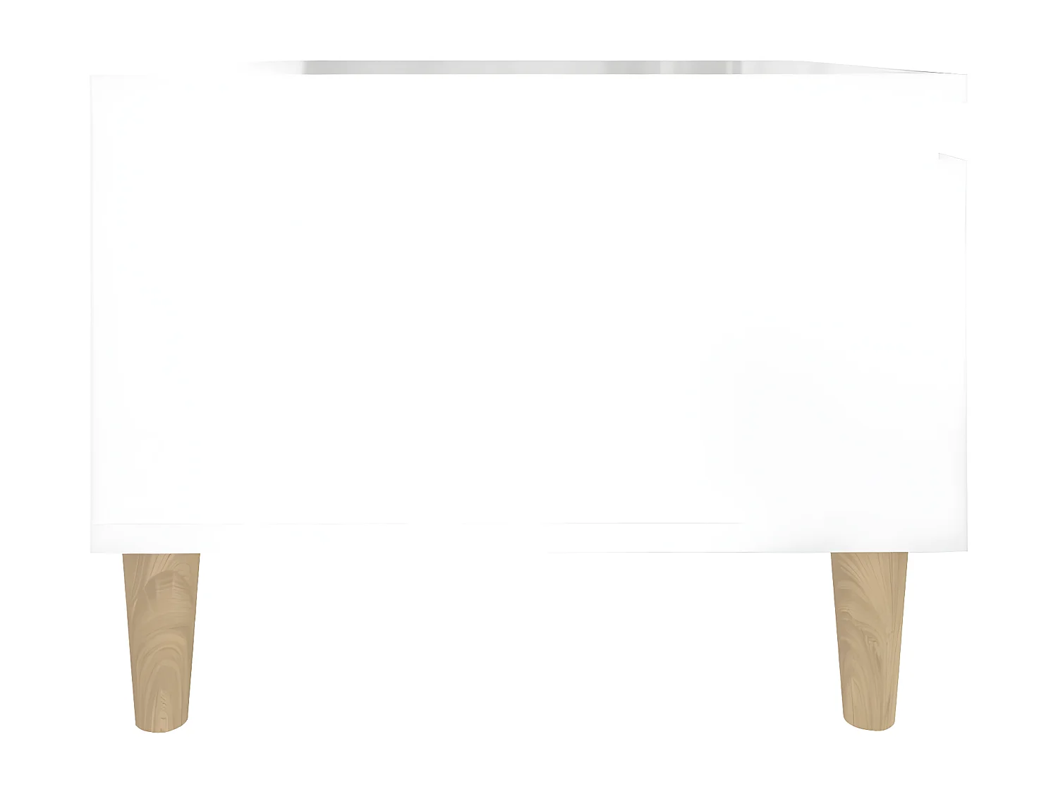 Tables d'appoint 2pcs Blanc brillant 50x46x35 Bois ingénierie