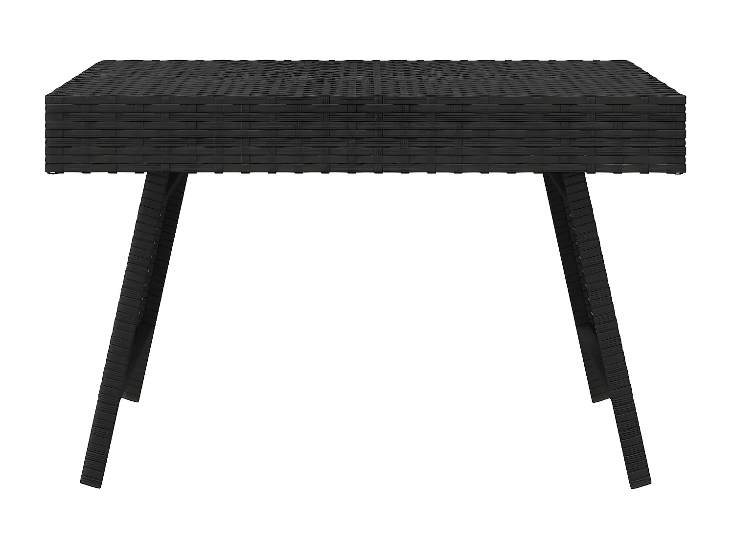 vidaXL Mesa auxiliar plegable ratán sintético negro 60x40x38 cm