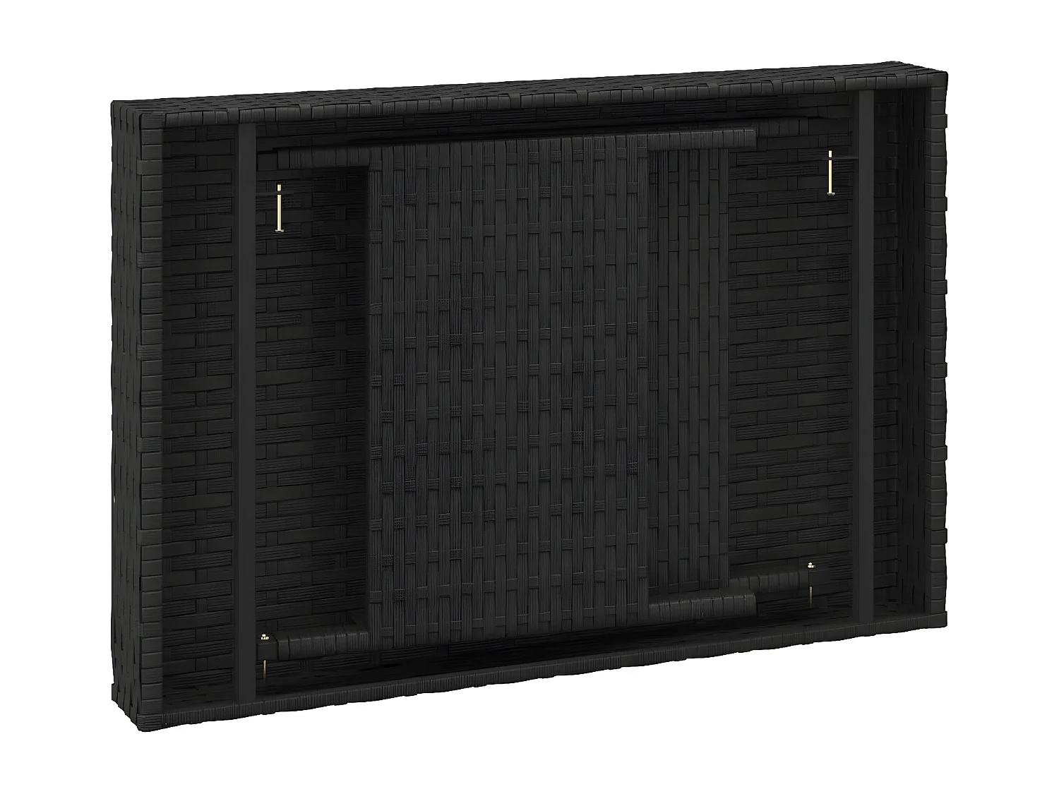 vidaXL Mesa auxiliar plegable ratán sintético negro 60x40x38 cm
