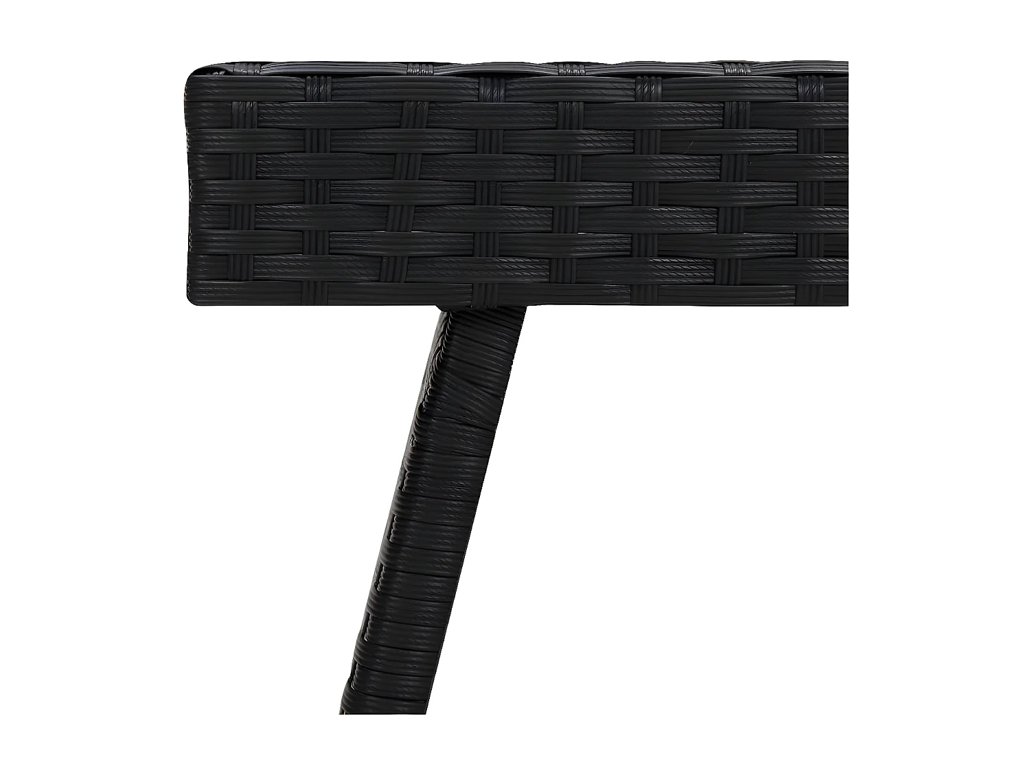 vidaXL Mesa auxiliar plegable ratán sintético negro 60x40x38 cm