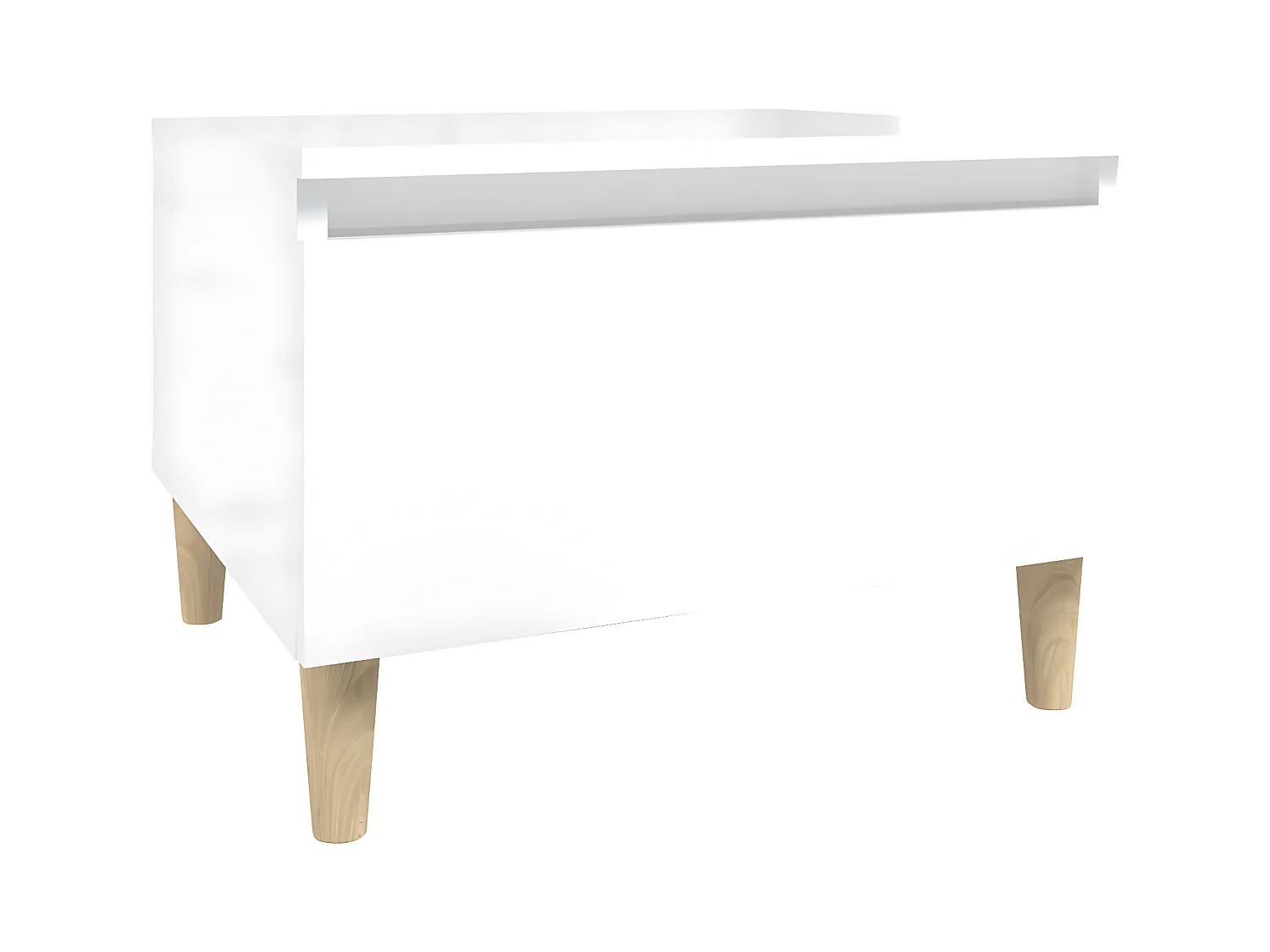 Table d'appoint Blanc brillant 50x46x35 Bois d'ingénierie