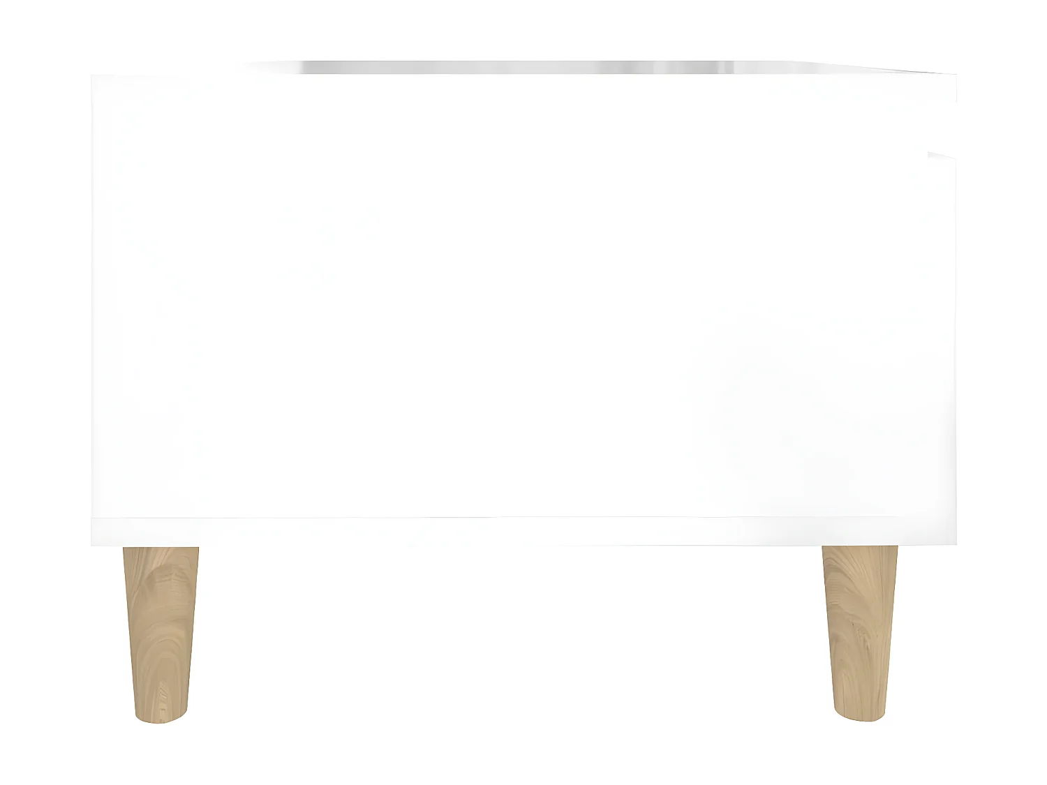 Table d'appoint Blanc brillant 50x46x35 Bois d'ingénierie