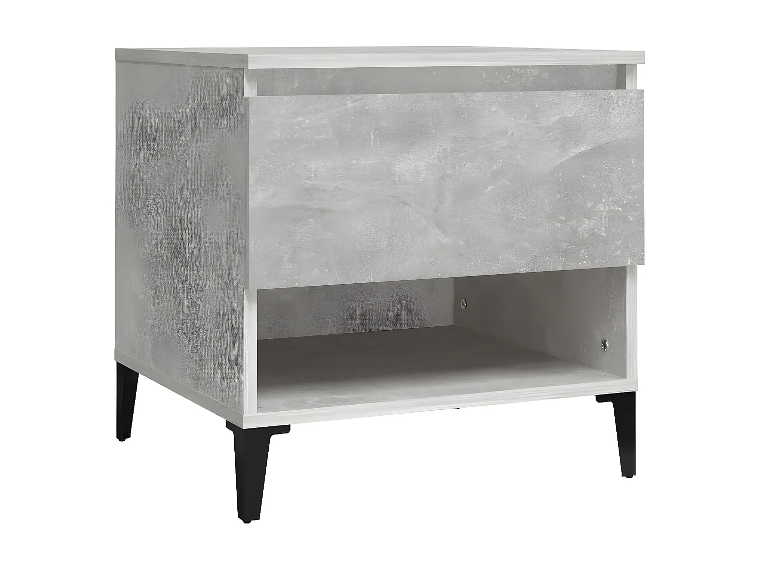 Tables d'appoint 2 pcs Gris béton 50x46x50 Bois d'ingénierie