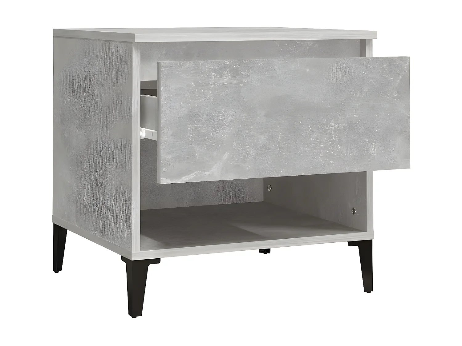 Tables d'appoint 2 pcs Gris béton 50x46x50 Bois d'ingénierie