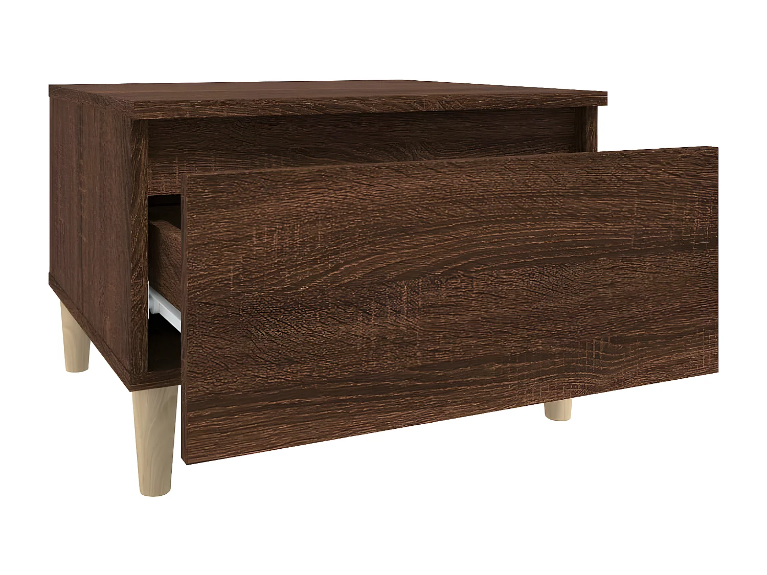 Table d'appoint Chêne marron 50x46x35 Bois d'ingénierie