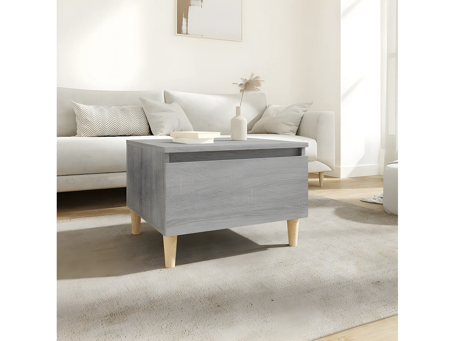 Table d'appoint Sonoma gris 50x46x35 Bois d'ingénierie