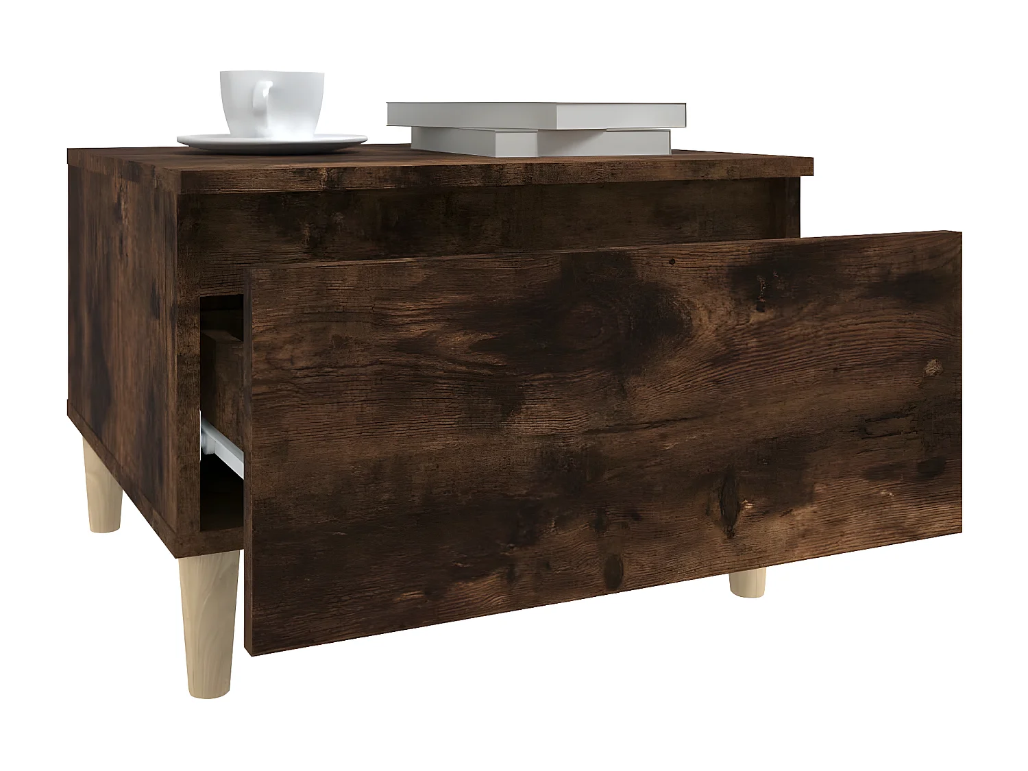 Table d'appoint Chêne fumé 50x46x35 Bois d'ingénierie