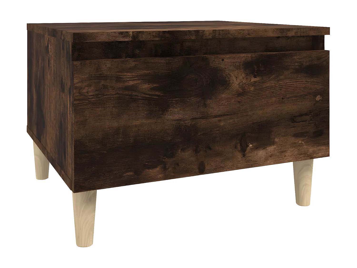 Table d'appoint Chêne fumé 50x46x35 Bois d'ingénierie