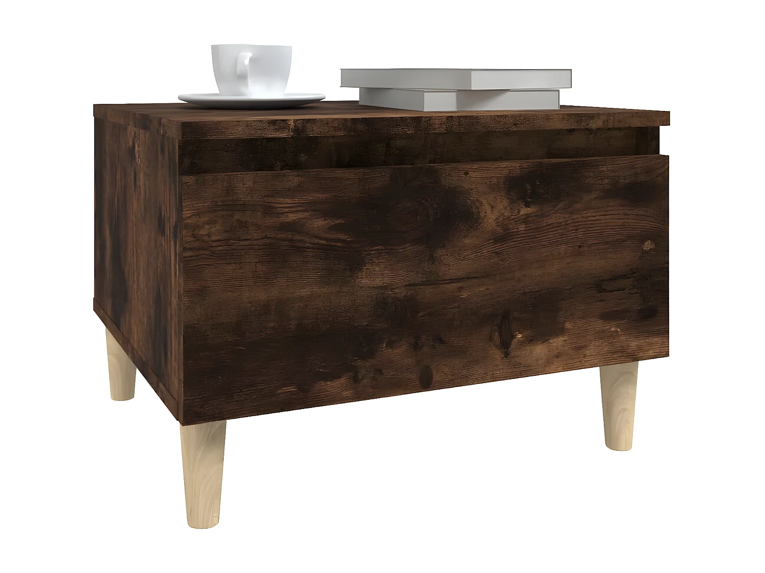 Table d'appoint Chêne fumé 50x46x35 Bois d'ingénierie