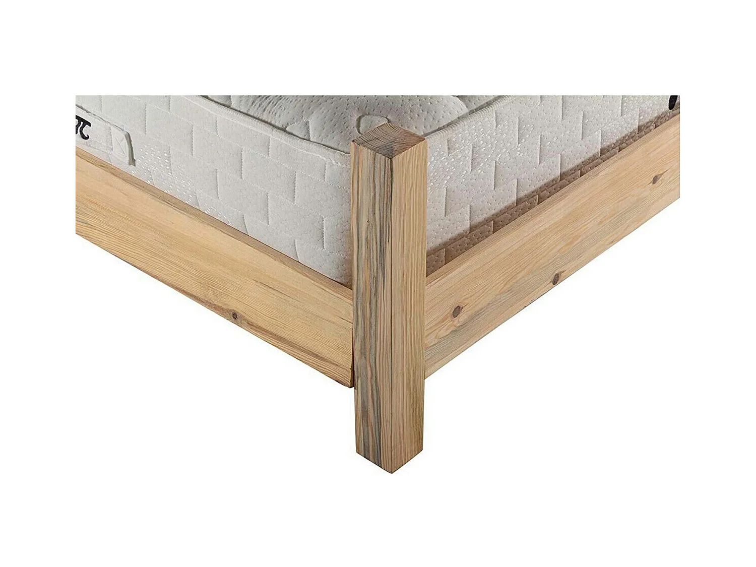 Licht massief houten bed met zacht hoofdeinde van Mirenda-stof - 7 maten-Kleur Licht groen-Slapen 160x200cm