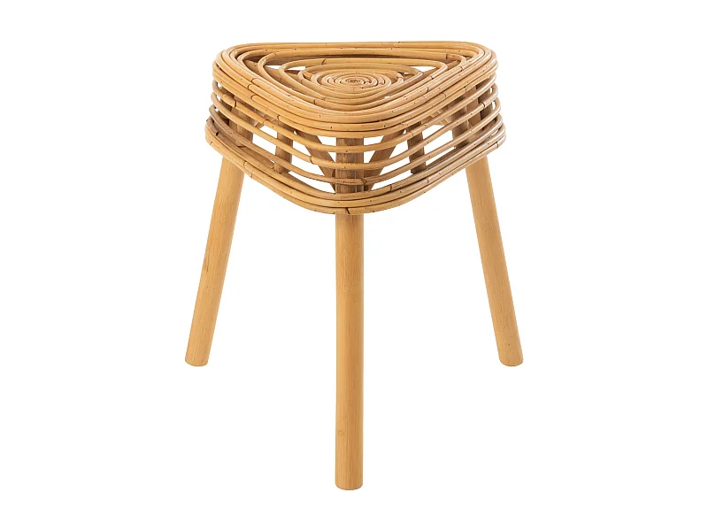 Tabouret en Rotin "Triangulaire" 42cm Naturel
