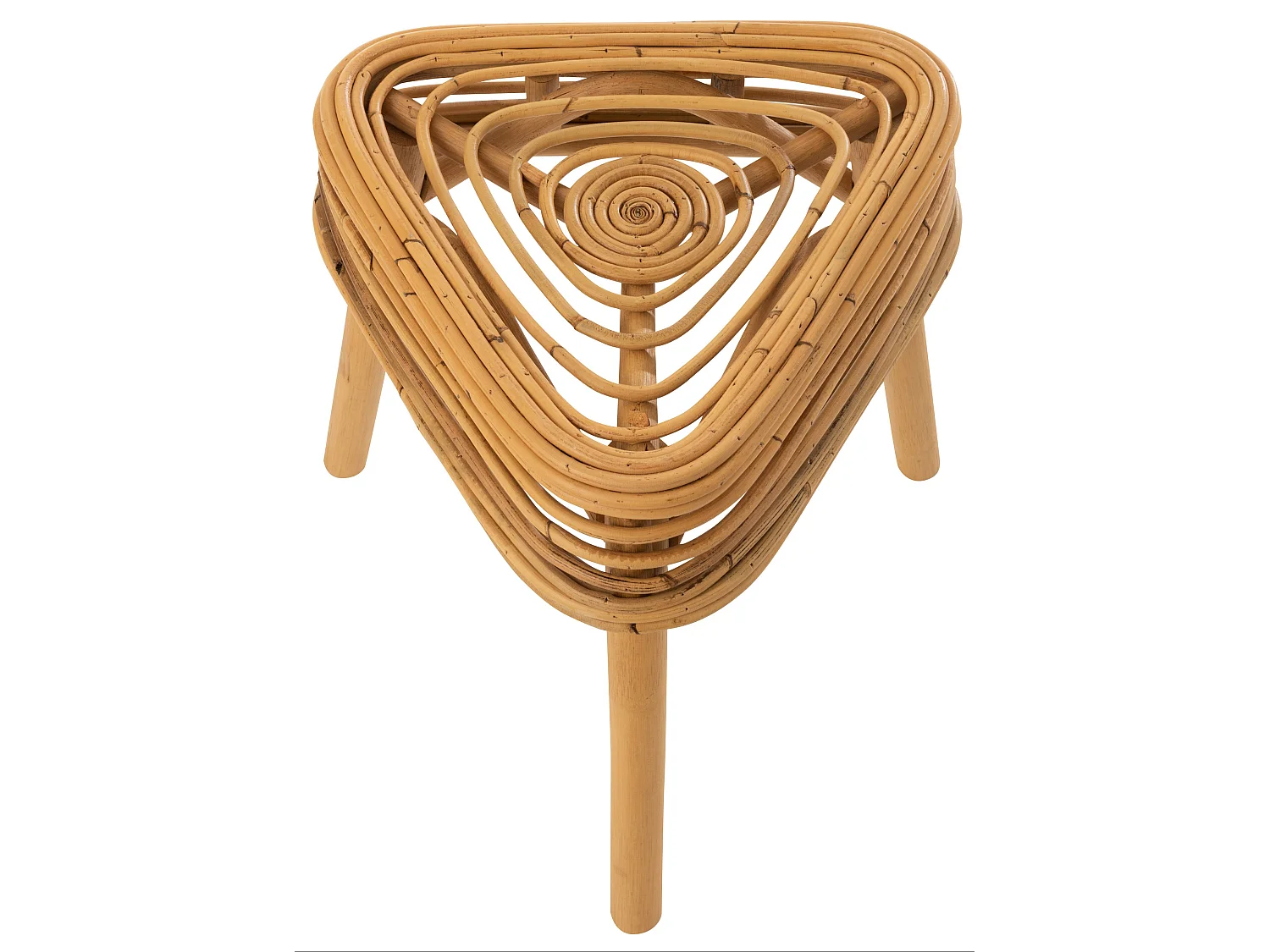 Tabouret en Rotin "Triangulaire" 42cm Naturel