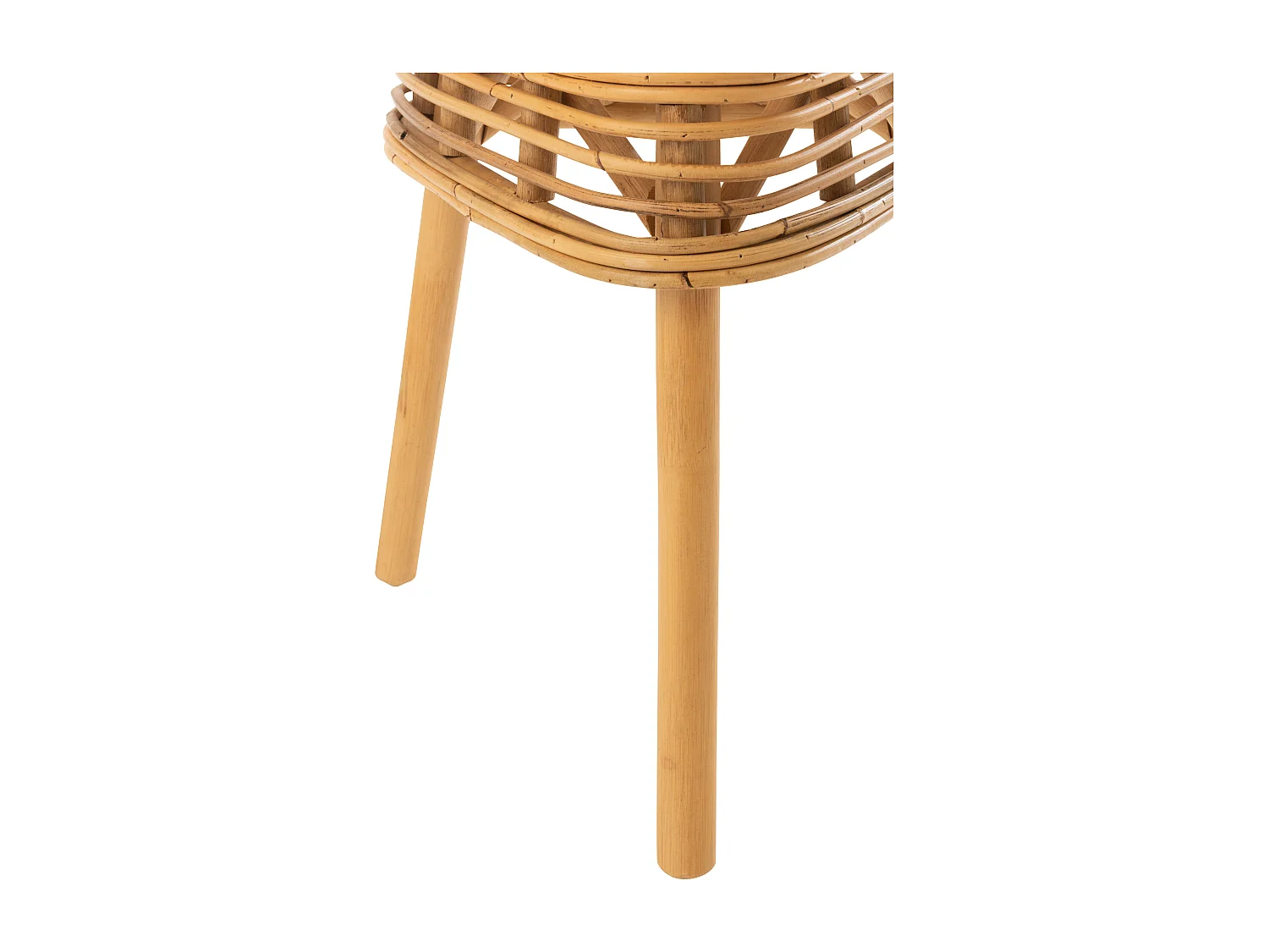Tabouret en Rotin "Triangulaire" 42cm Naturel