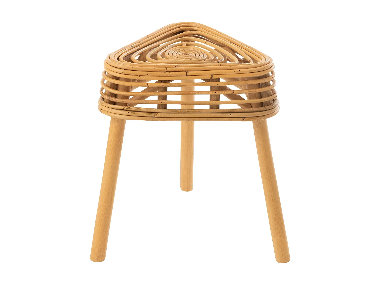 Tabouret en Rotin "Triangulaire" 42cm Naturel