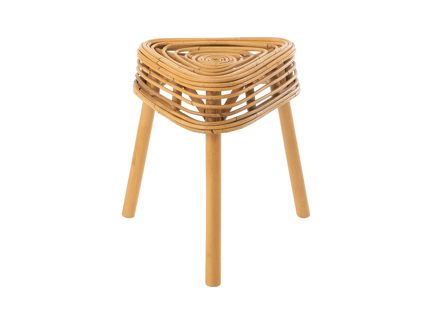 Tabouret en Rotin "Triangulaire" 42cm Naturel