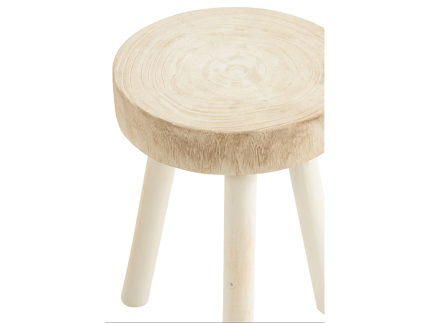 Lot de 2 Tabourets en Bois "Jenny" 56cm Blanc
