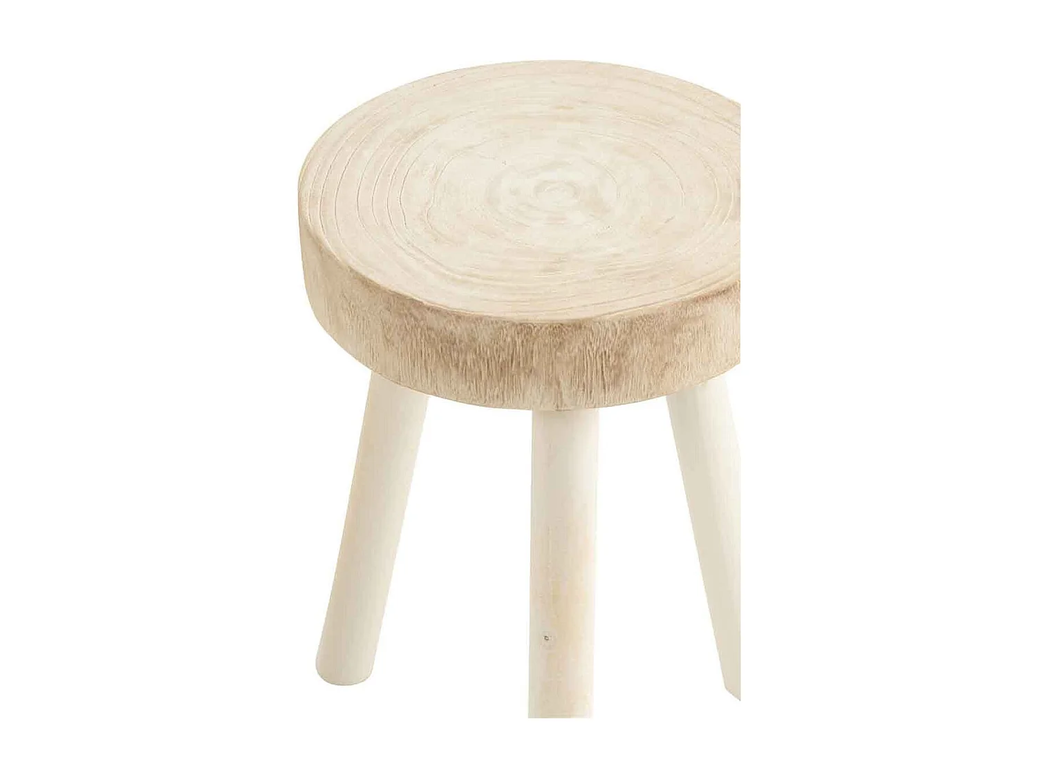 Lot de 2 Tabourets en Bois "Jenny" 56cm Blanc