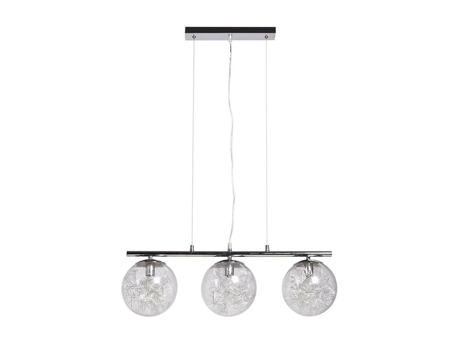 Lampe Suspension 3 Têtes "Edward" 19cm Blanc