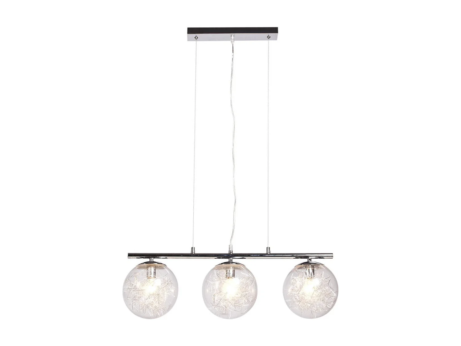 Lampe Suspension 3 Têtes "Edward" 19cm Blanc