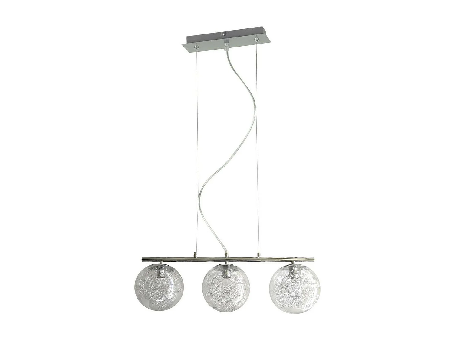 Lampe Suspension 3 Têtes "Edward" 19cm Blanc