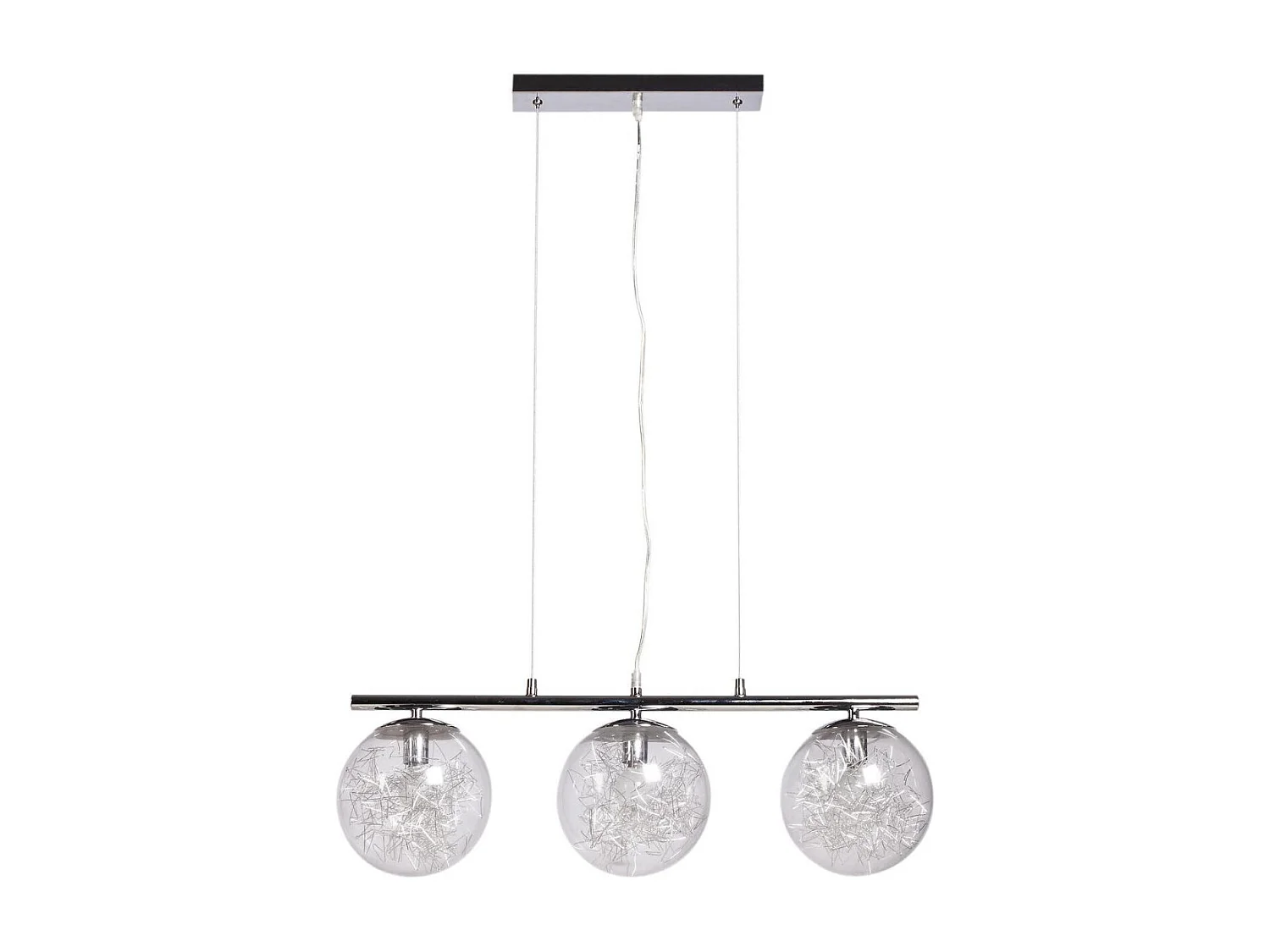 Lampe Suspension 3 Têtes "Edward" 19cm Blanc