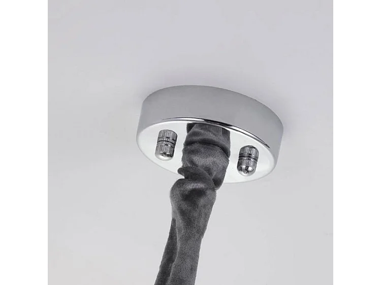 Suspension en Métal "Povery" 60cm Naturel & Argent