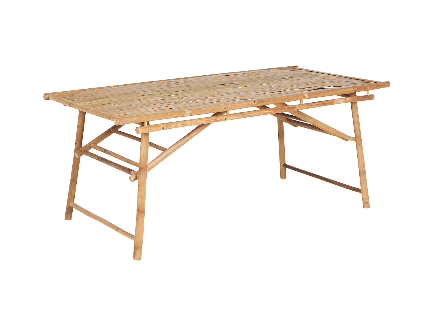 Table de salle à manger de jardin TINDARI 180 cm 90 cm Bambou Marron clair