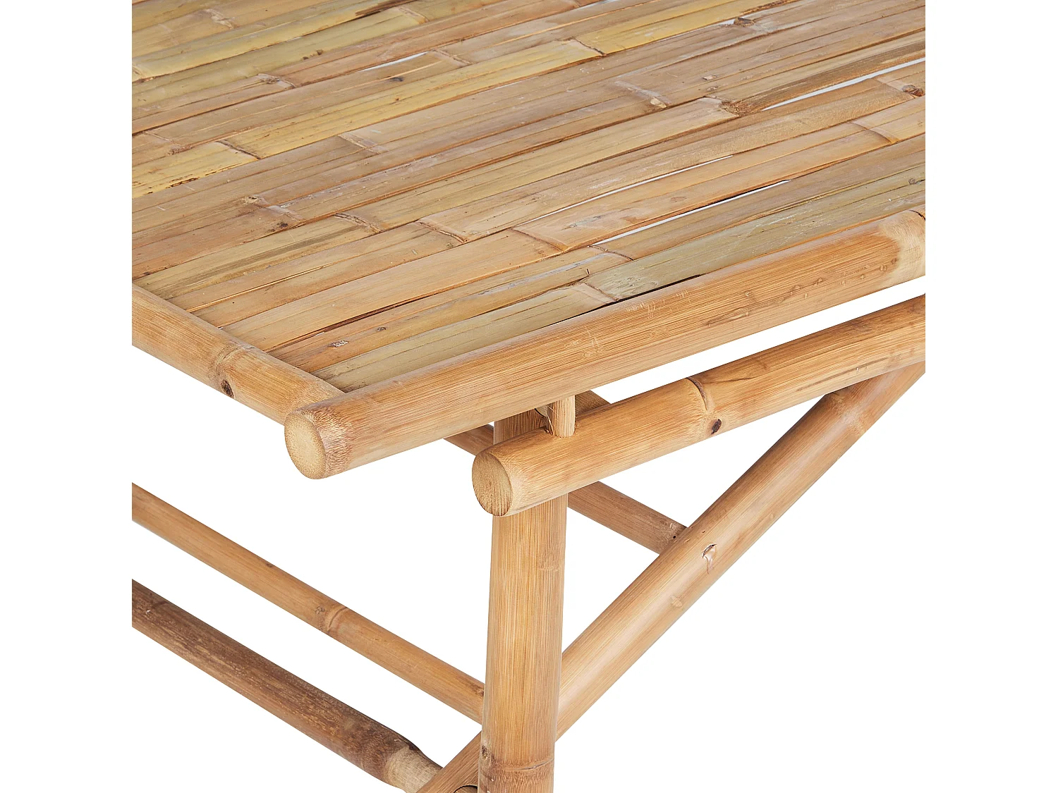 Table de salle à manger de jardin TINDARI 180 cm 90 cm Bambou Marron clair