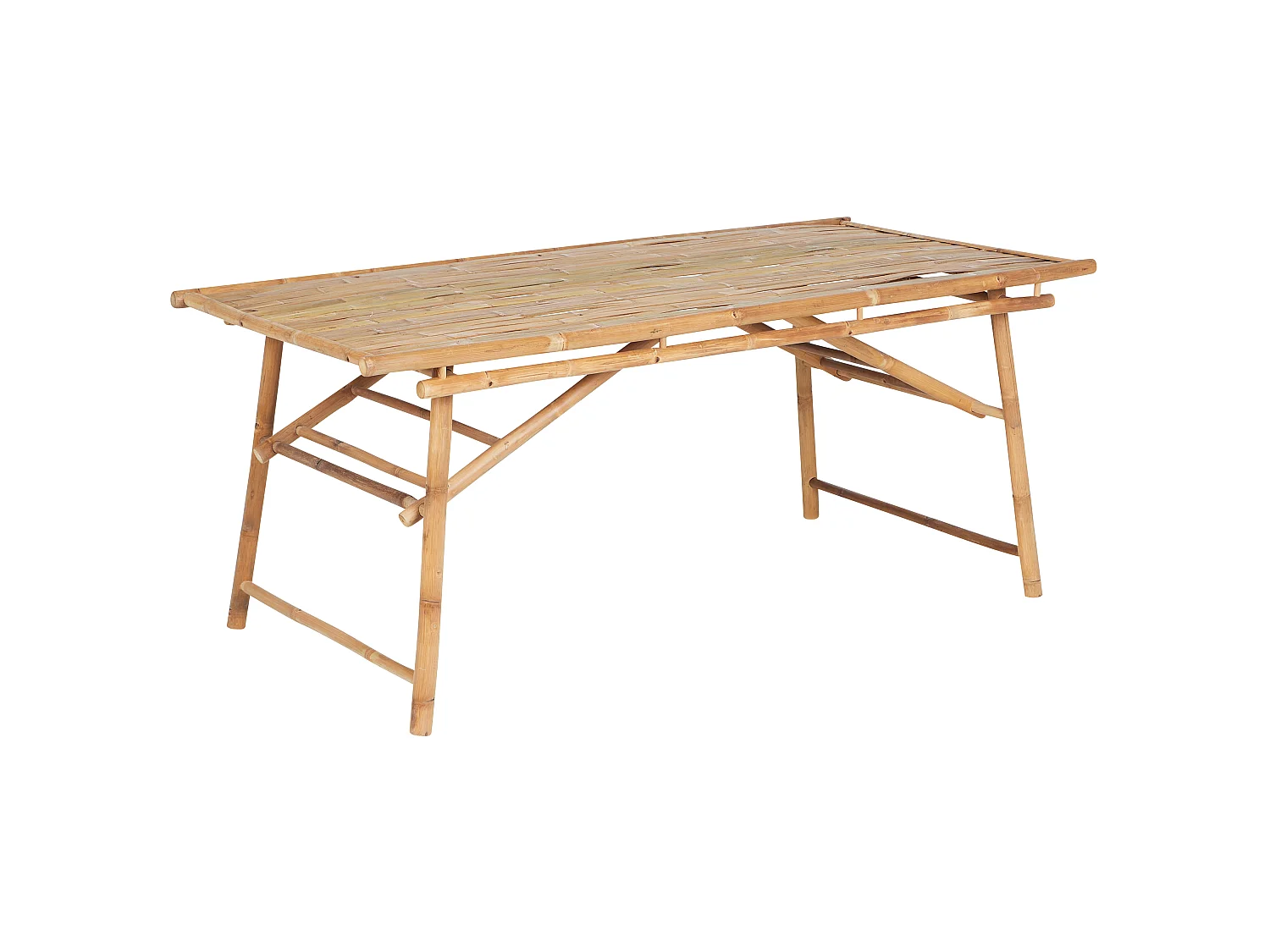 Table de salle à manger de jardin TINDARI 180 cm 90 cm Bambou Marron clair