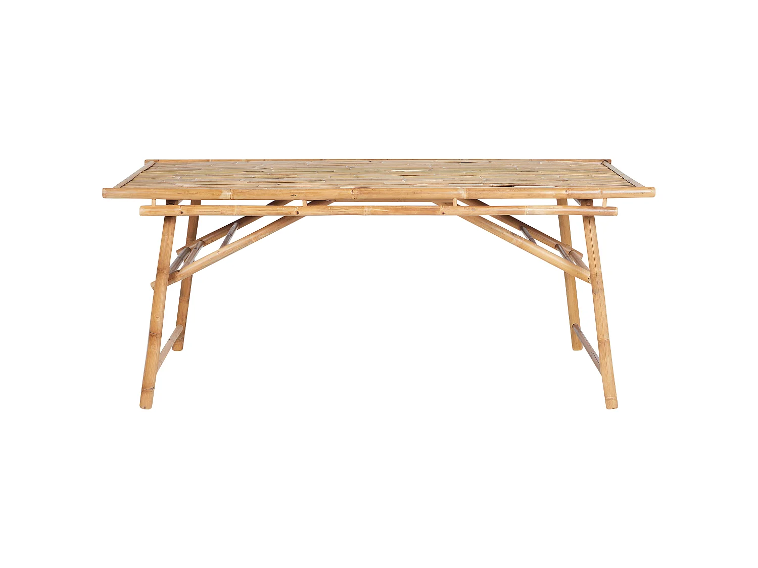 Table de salle à manger de jardin TINDARI 180 cm 90 cm Bambou Marron clair