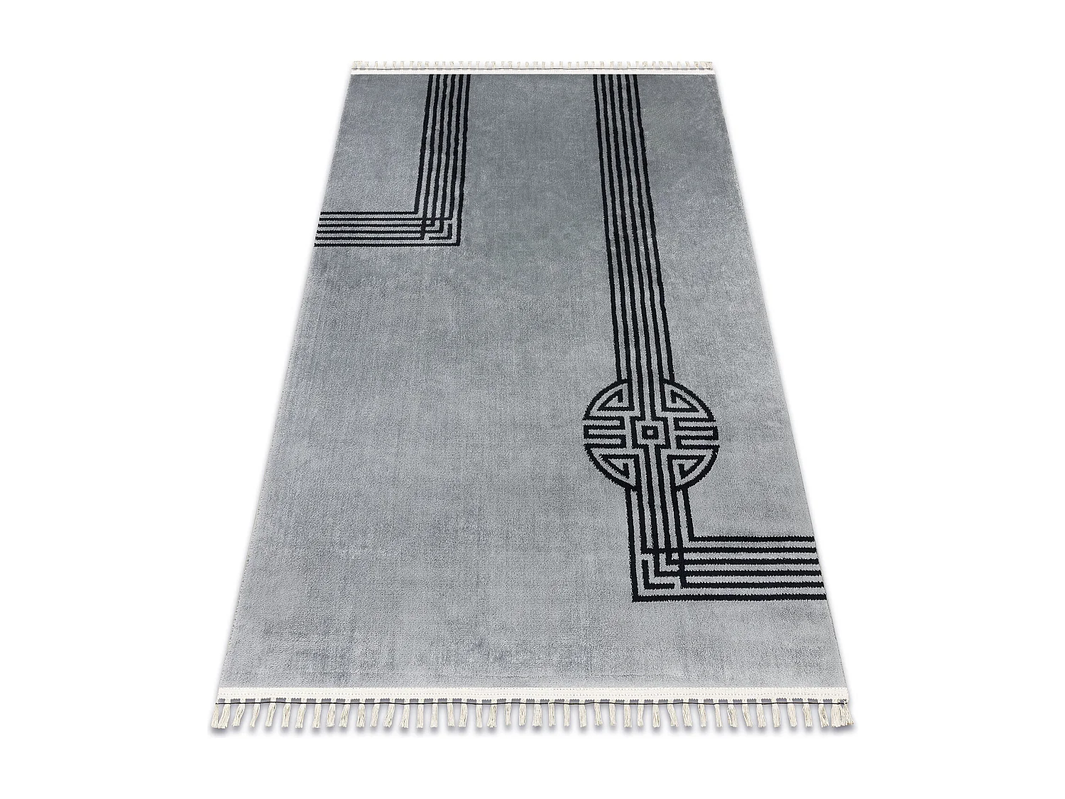 Tapis AMOUR 53116D gris - Géométrique, lignes moderne, élégant 78x150 cm