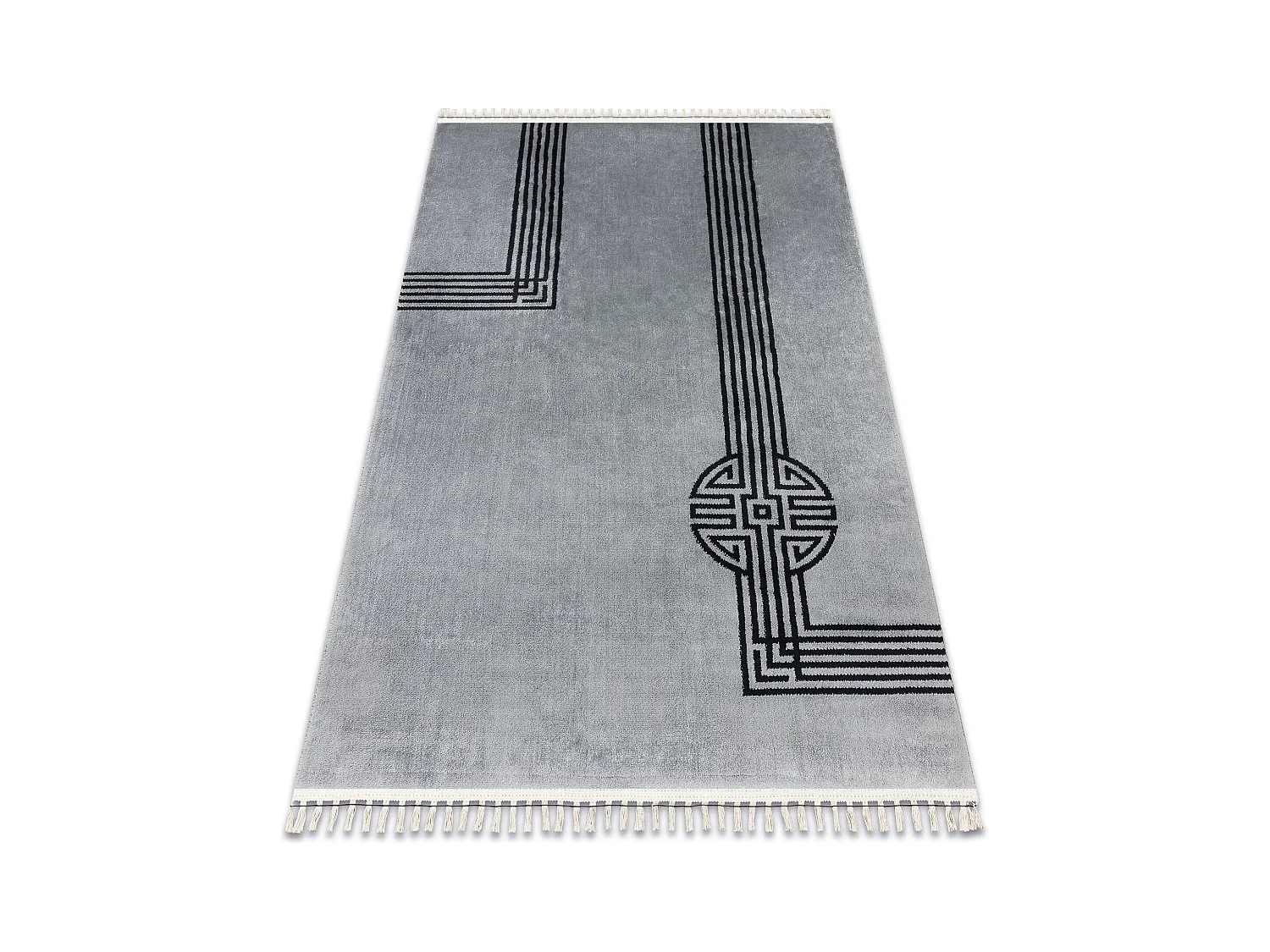 Tappeto AMOUR 53116D grigio - Geometrico, linee moderno, elegante 78x150 cm