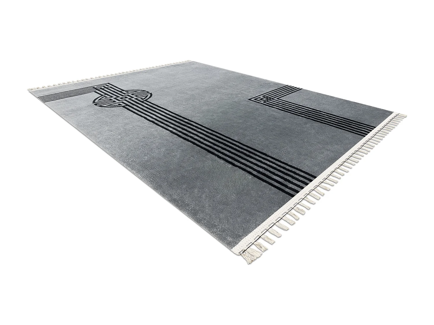 Tappeto AMOUR 53116D grigio - Geometrico, linee moderno, elegante 78x150 cm