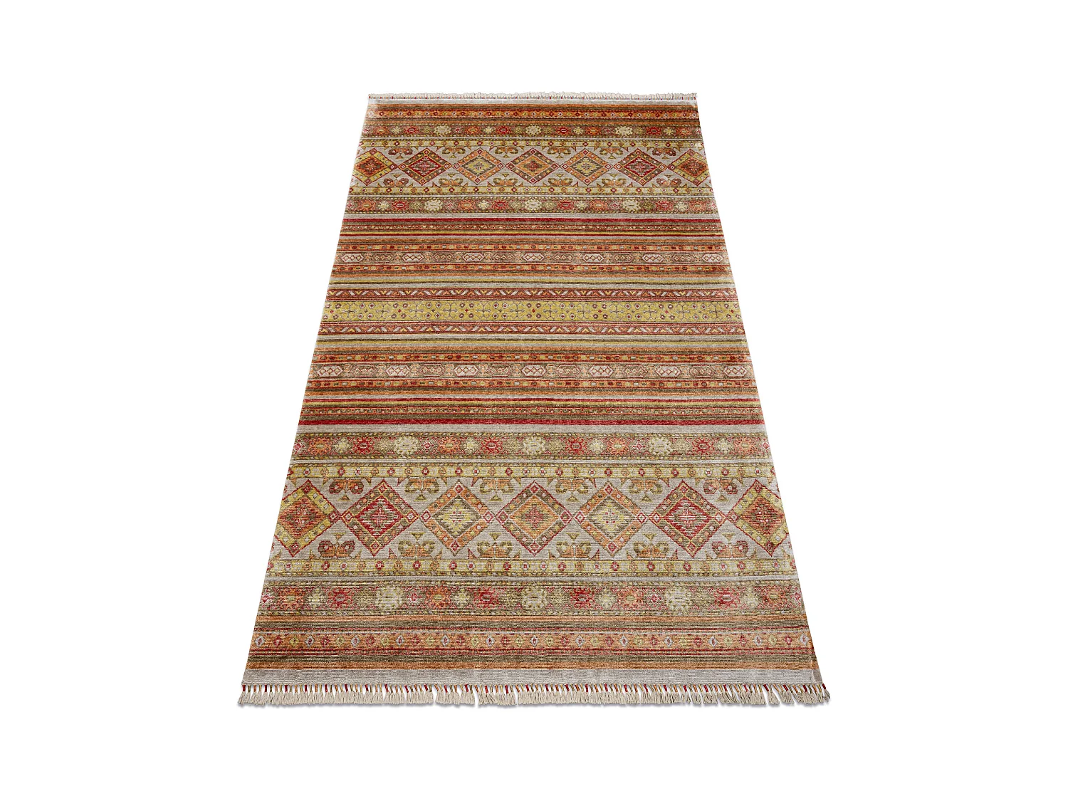 Tapis HERIZ A0986B Oriental beige / bordeaux - fil de bambou, exclusif 200x290 cm