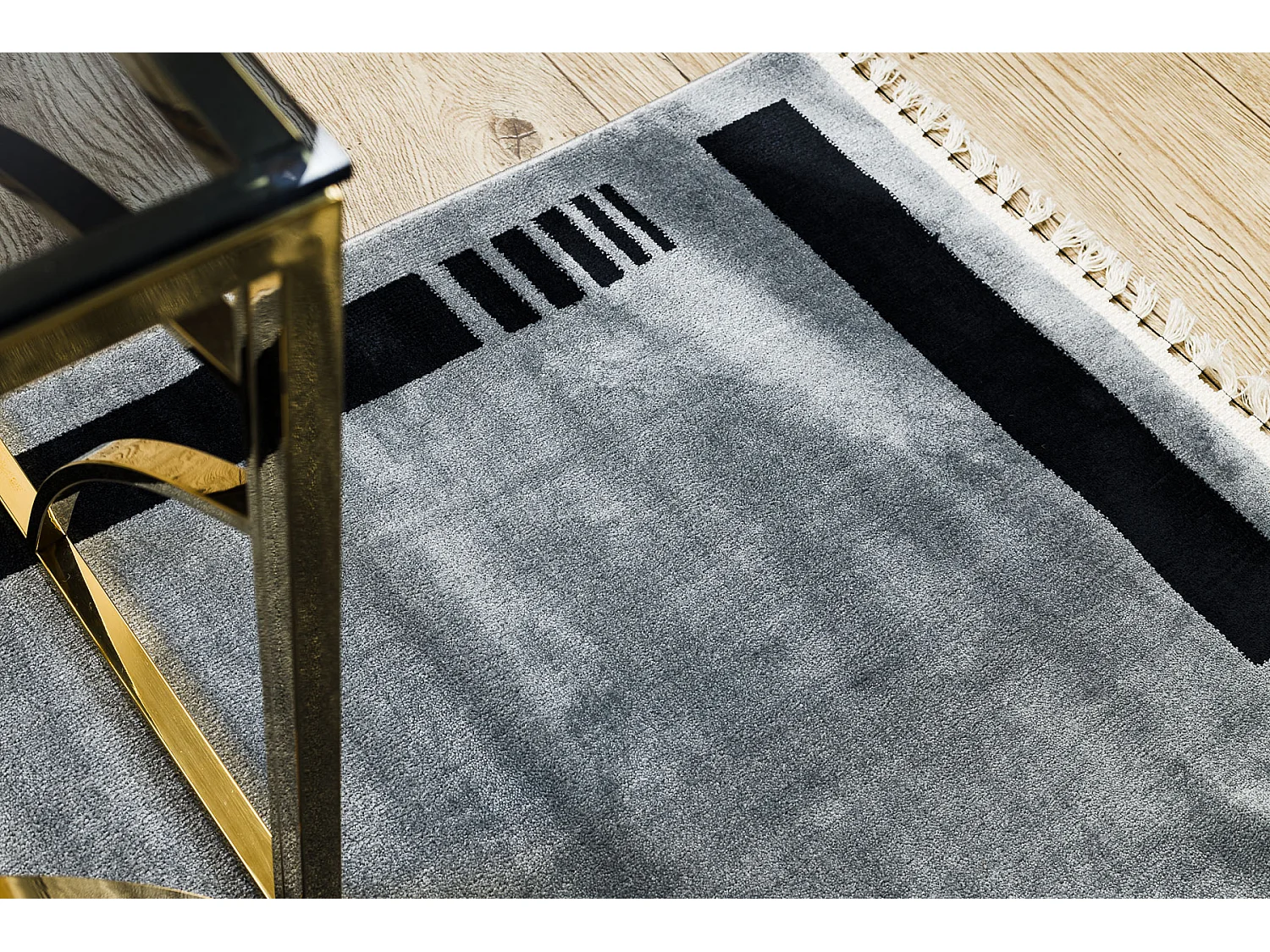 Tapis AMOUR 53113D gris - Cadre, moderne, élégant 78x150 cm