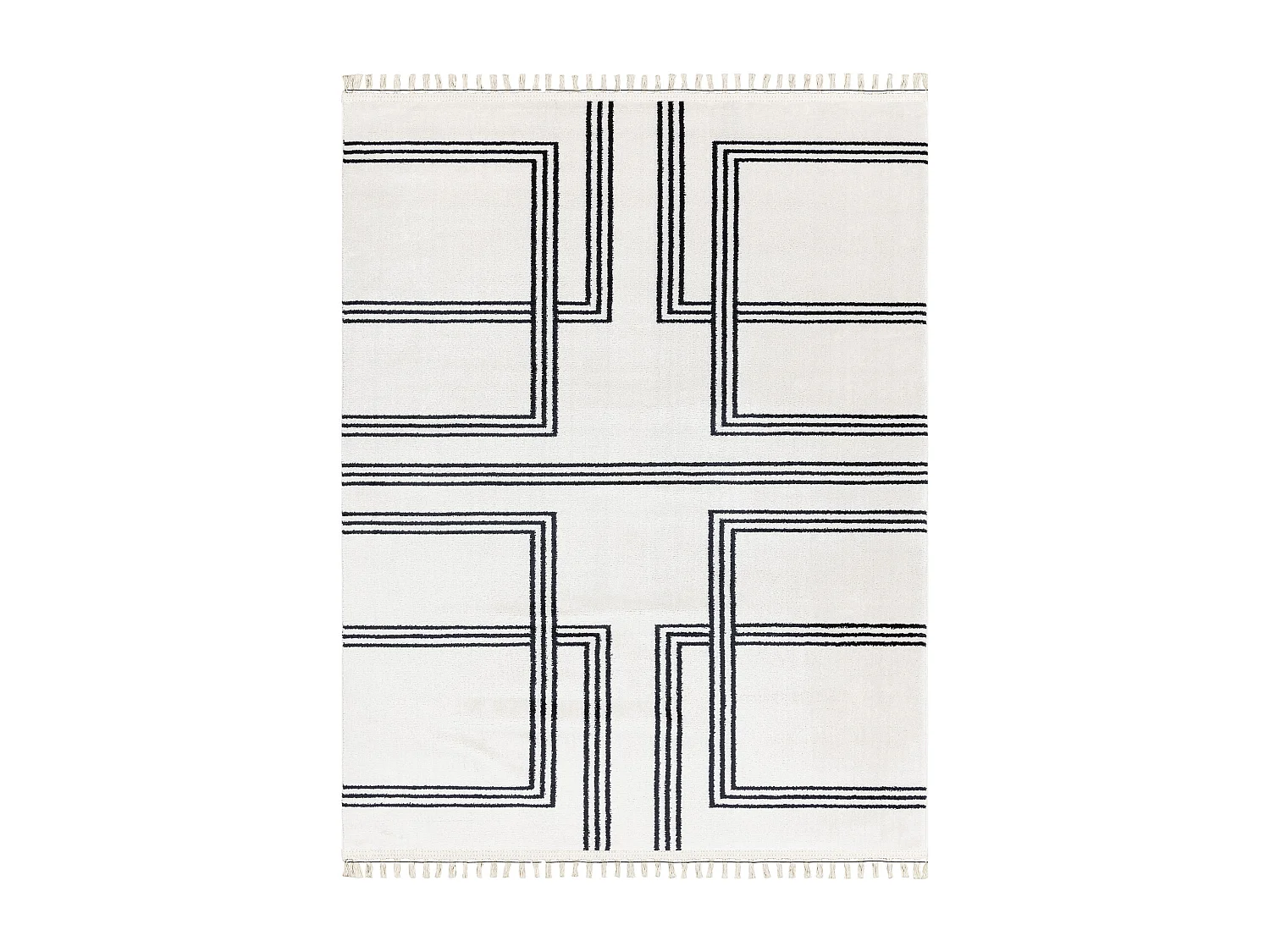 Tappeto AMOUR 53091C crema - Geometrico, linee moderno, elegante 78x150 cm