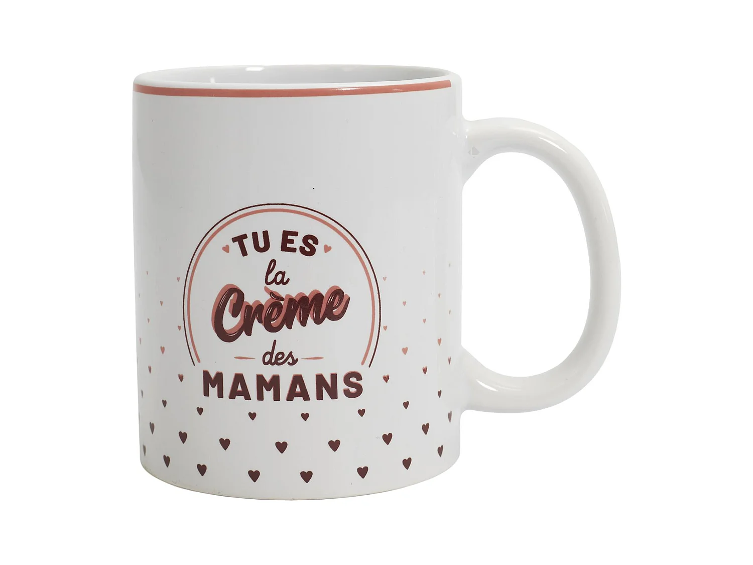 Mug en céramique 33 cl collection MALY modèle pour les mamans blanc