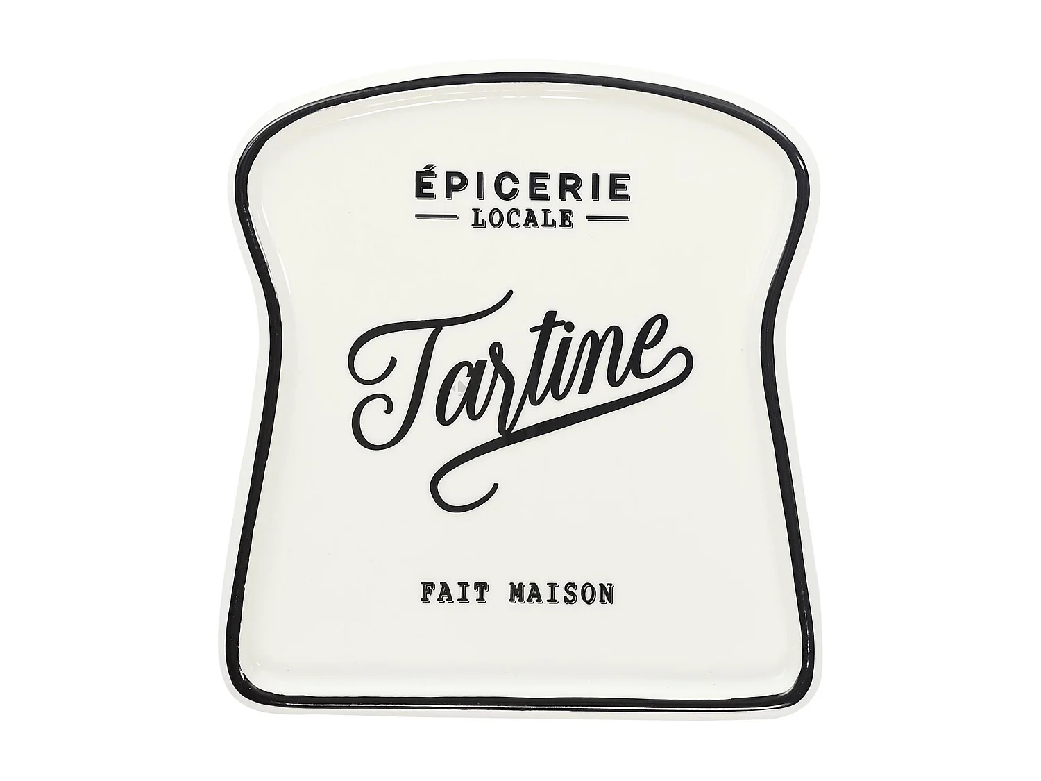 Lot de 2 assiettes creuses en céramique BROOKLYN blanc et noir