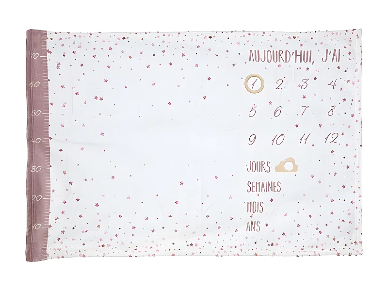 Couverture photo bébé étoiles roses Atmosphera