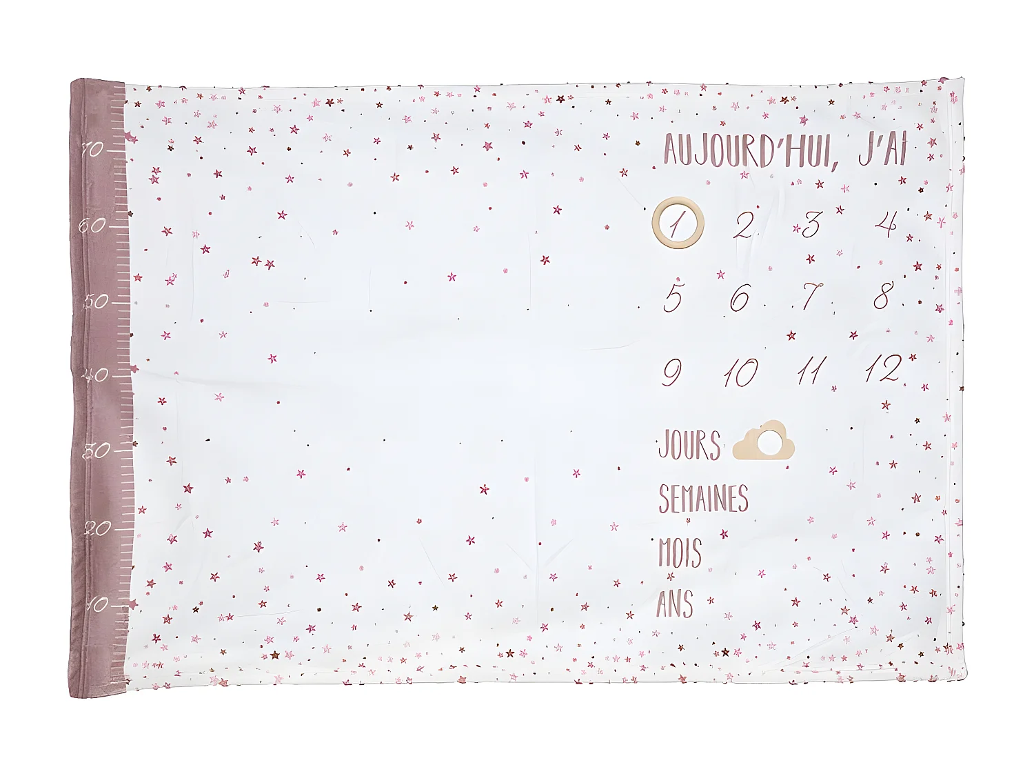 Couverture photo bébé étoiles roses Atmosphera