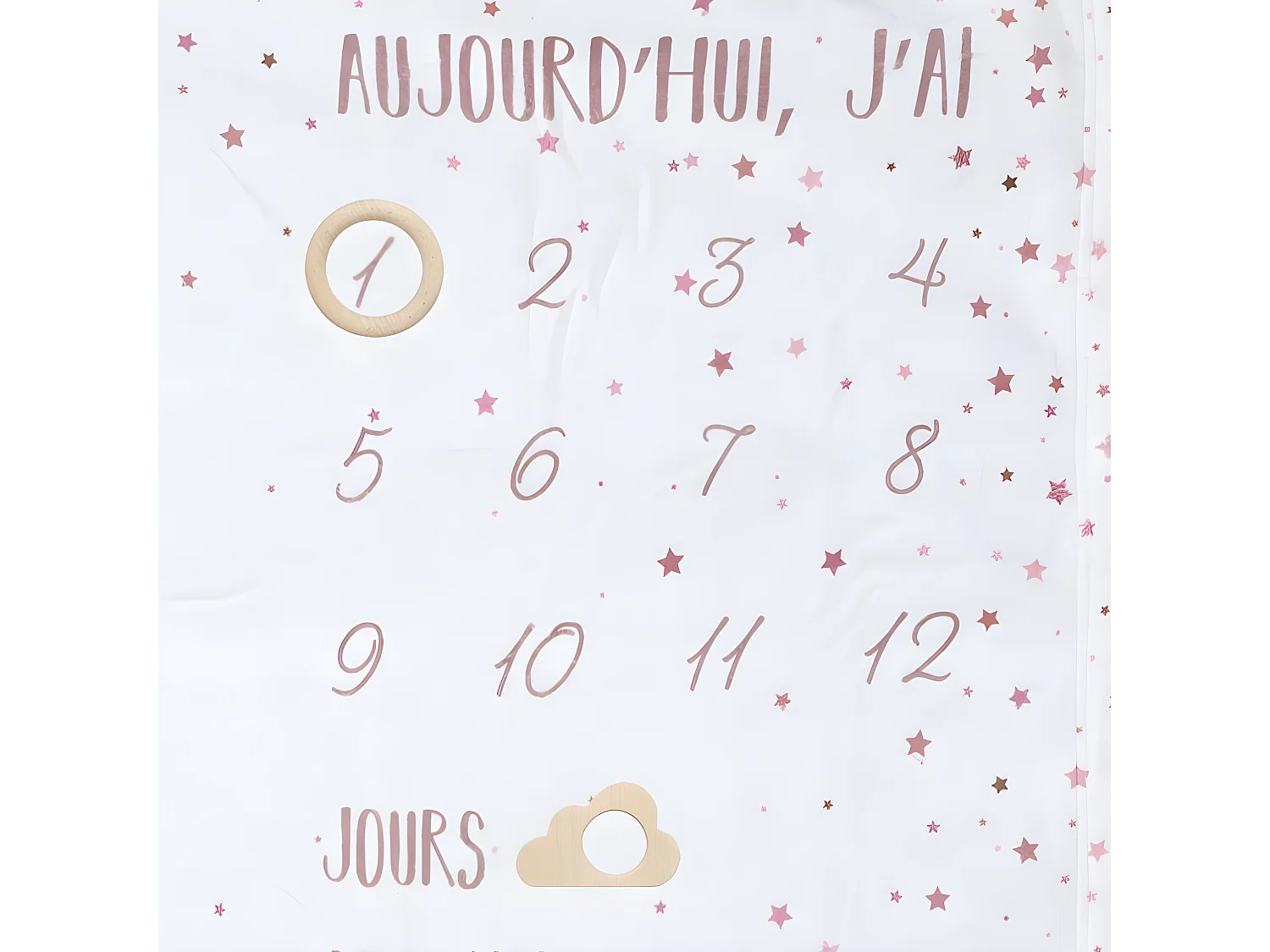 Couverture photo bébé étoiles roses Atmosphera